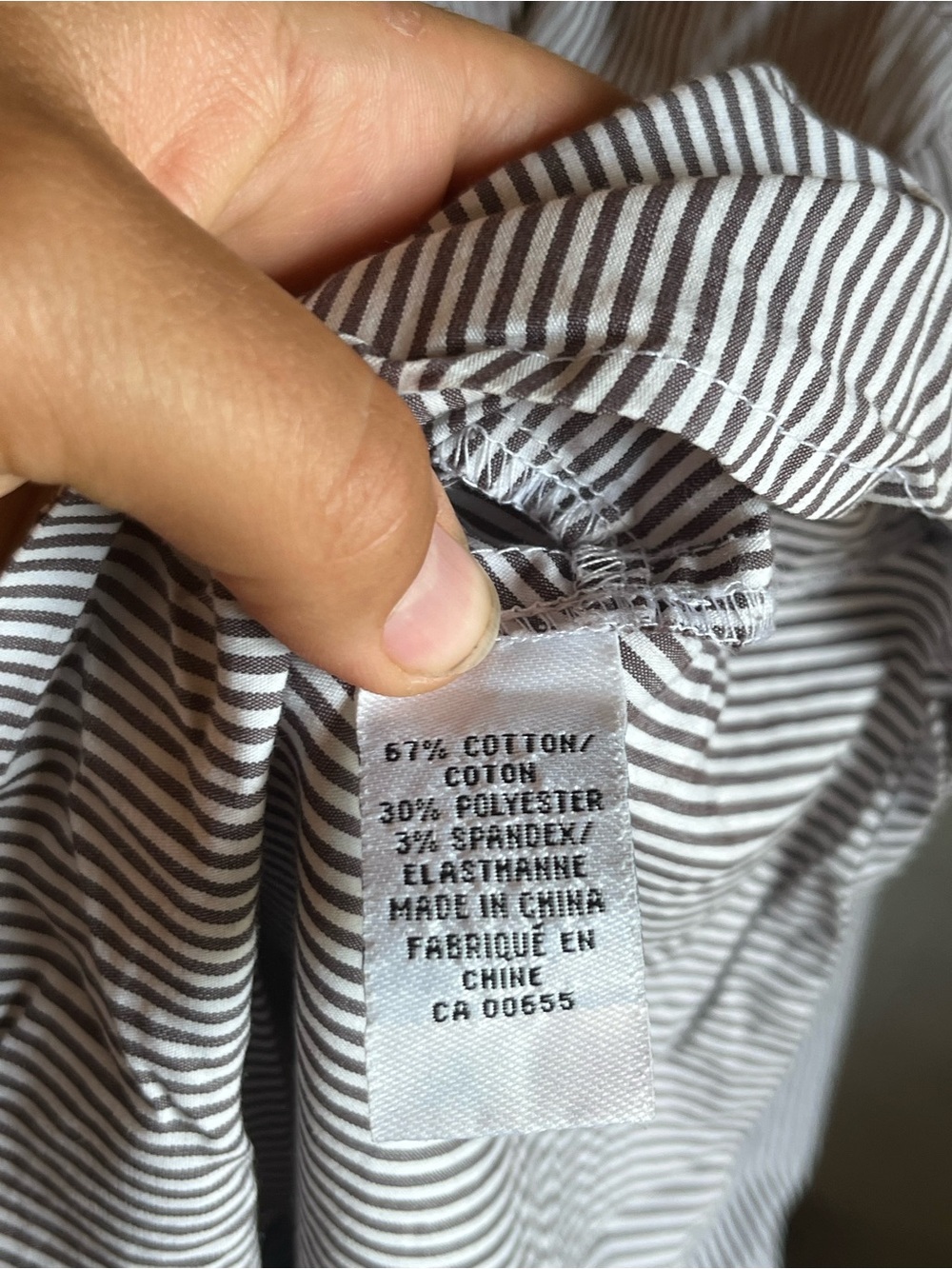 Michel Brown and White Striped Button-Down Shirt - Picture 5 of 5